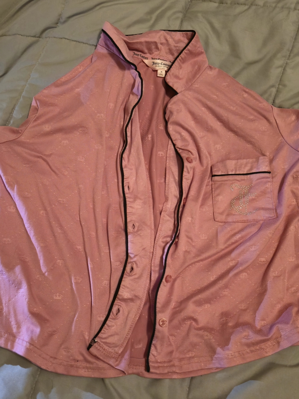 Juicy Couture Button Down pajama top medium